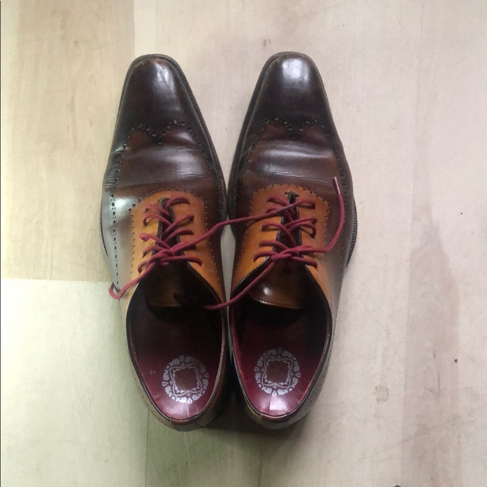 Men's Brown & Tan Leather Dress Shoes